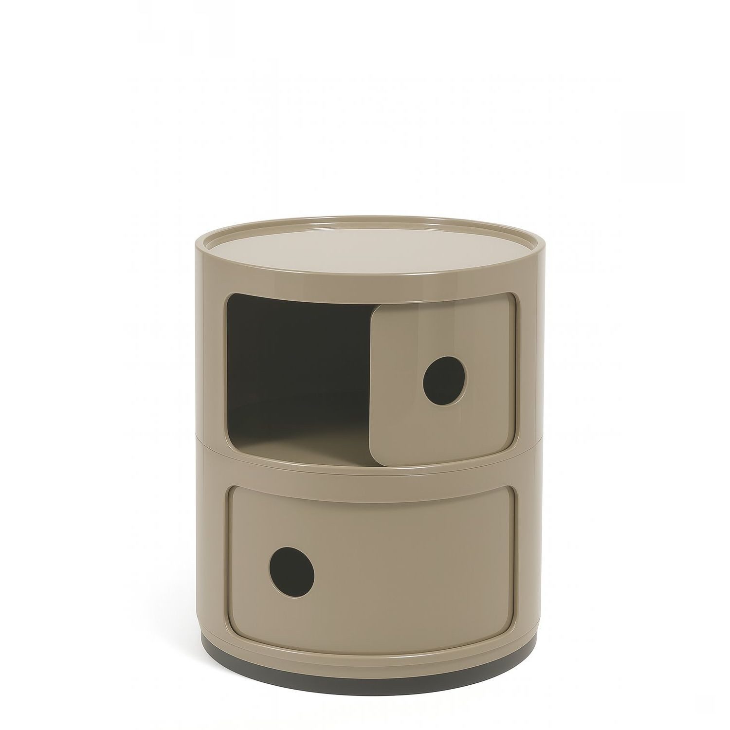 Kartell Container Componibili mit zwei Fächern Taupe