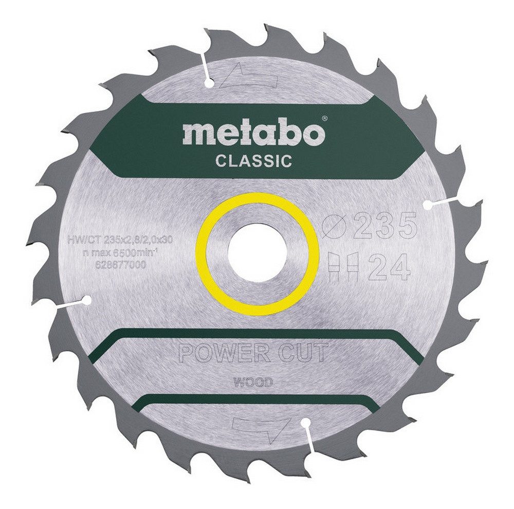 metabo Kreissägeblatt, "power cut wood - classic", 235 x 30 mm, Zähnezahl 24, Wechselzahn