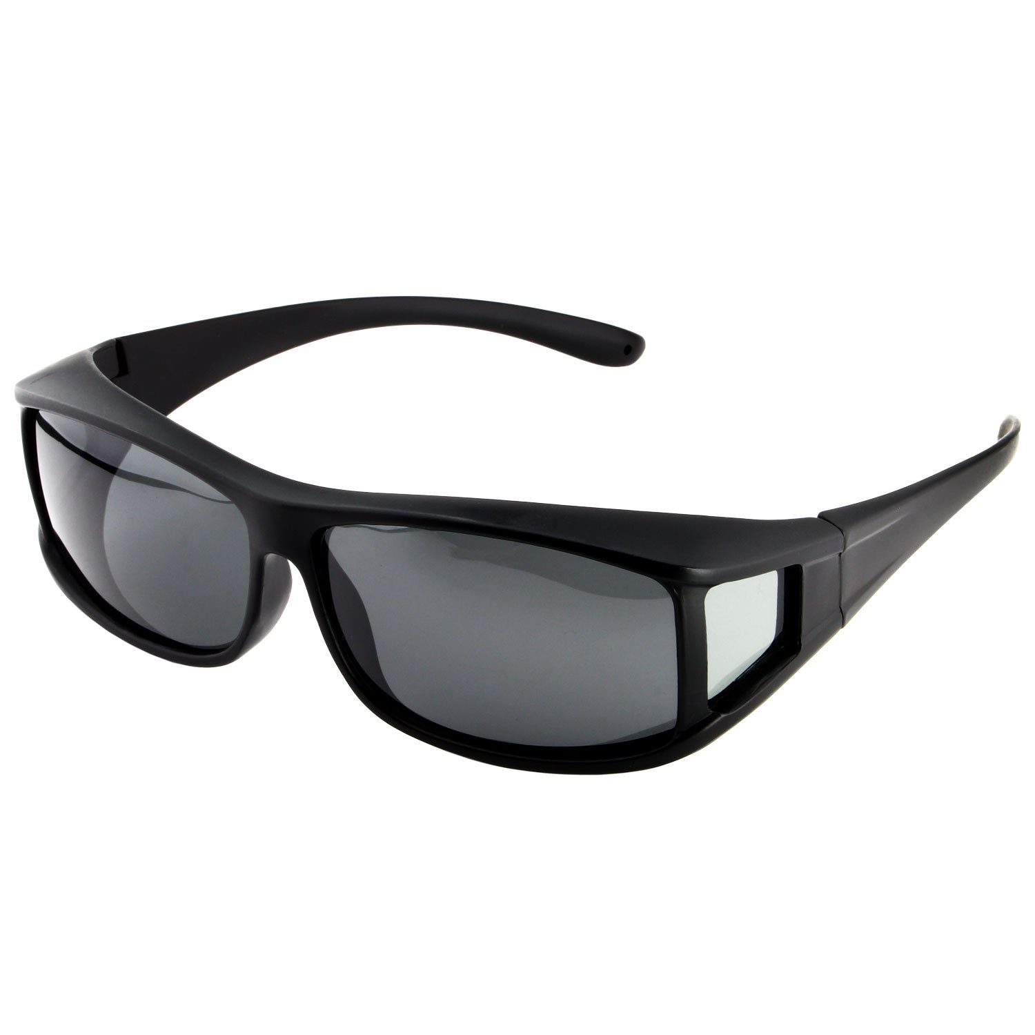 ActiveSol SUNGLASSES Sonnenbrille Überziehsonnenbrille Classic für Herren polarisierte, UV 400 Schwarz Matt