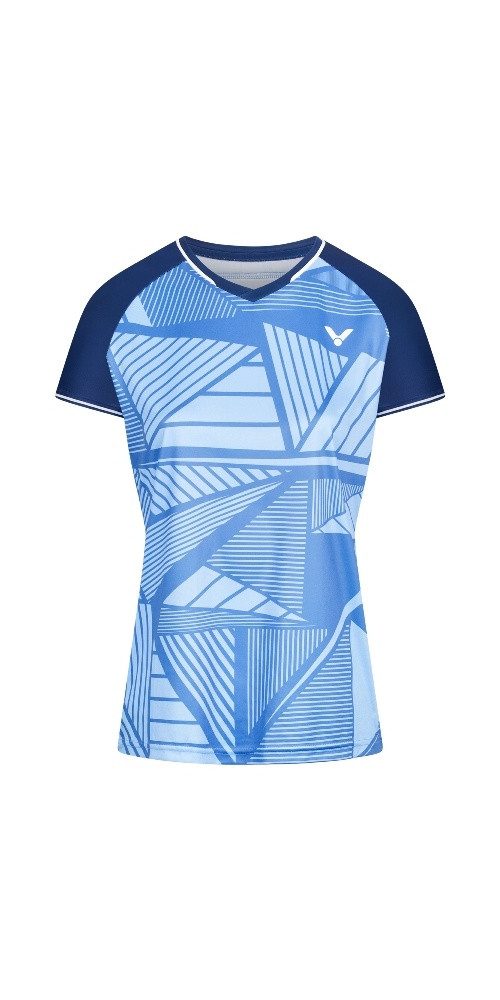 VICTOR T-Shirt Sport-Shirt T-64100 B (100% Polyester) blau Damen