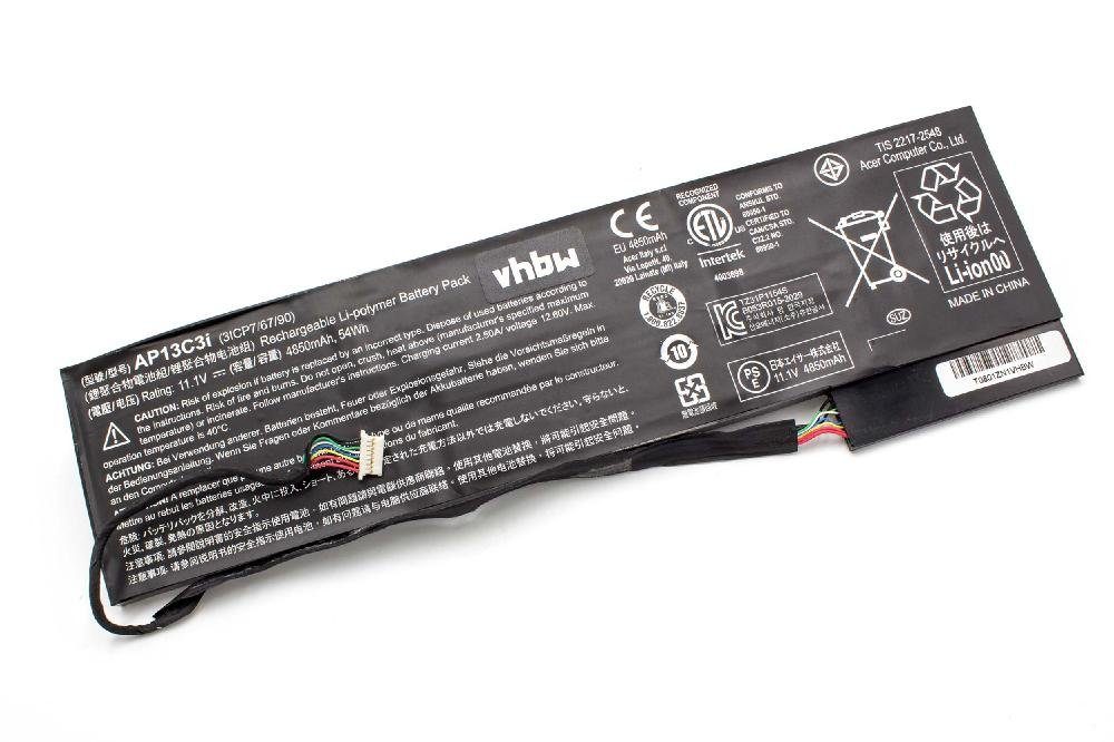 vhbw Ersatz für Acer AP13C3I(3ICP7/67/90), AP13C3I für Laptop-Akku Li-Polymer 4850 mAh (11,1 V)