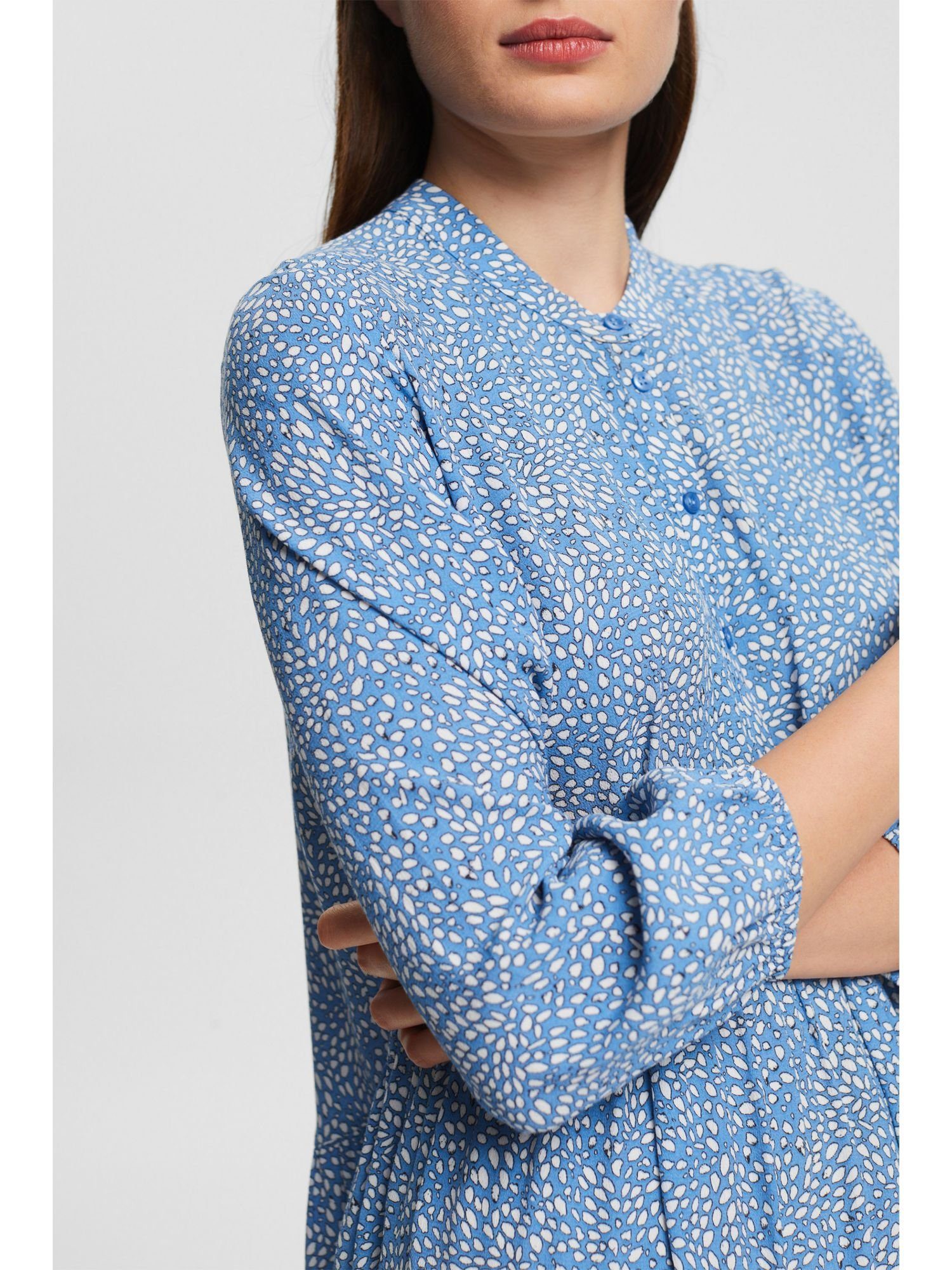 Esprit LAVENDER BLUE Kleid, LENZING™ Gemustertes Midikleid LIGHT ECOVERO™