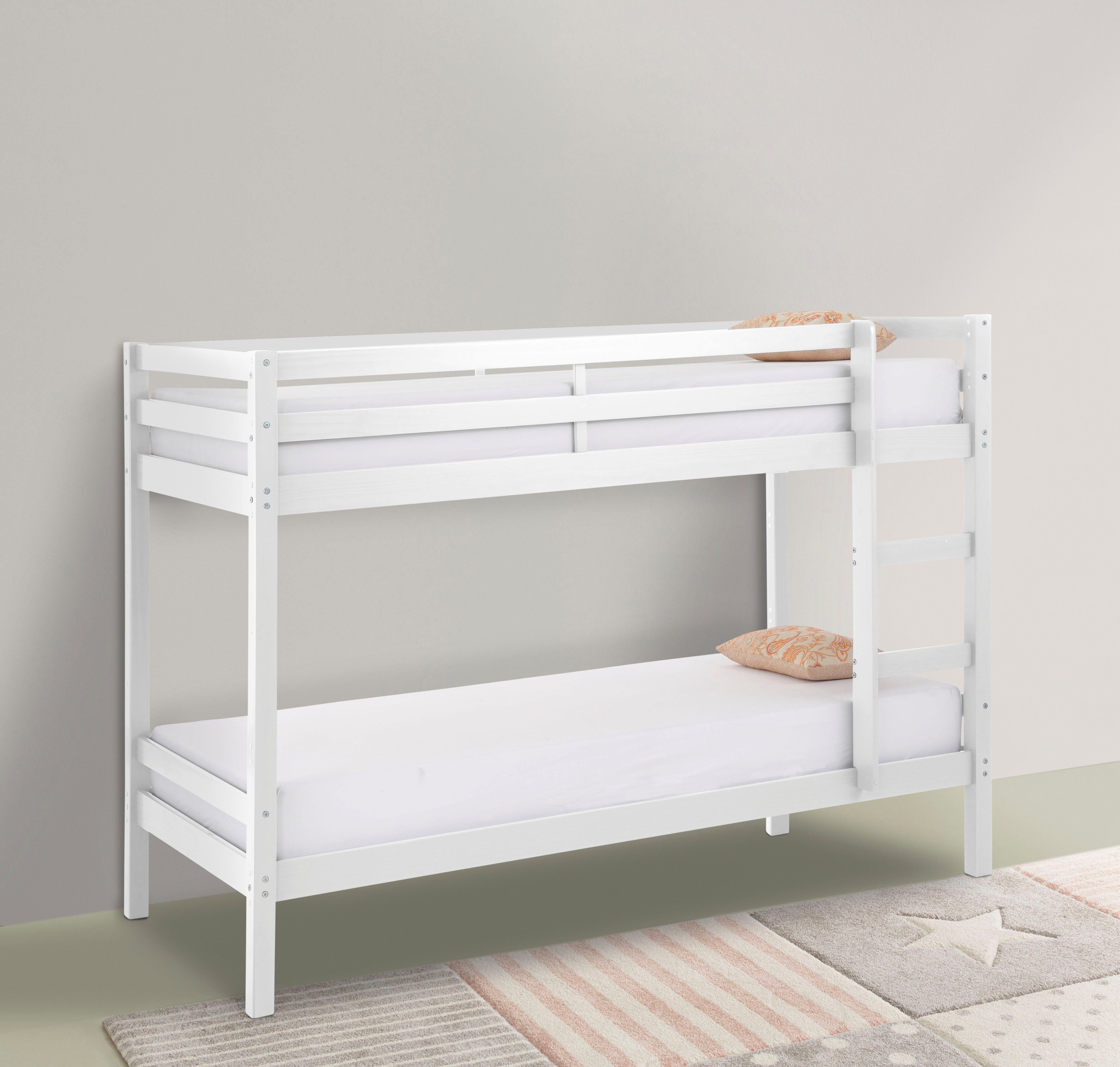 Lüttenhütt für massivem Deal begrenzte weiß Kiefernholz, Liegeflächenlänge 200 cm Stockbett, Alpi, Zeit!, schönem aus Etagenbett