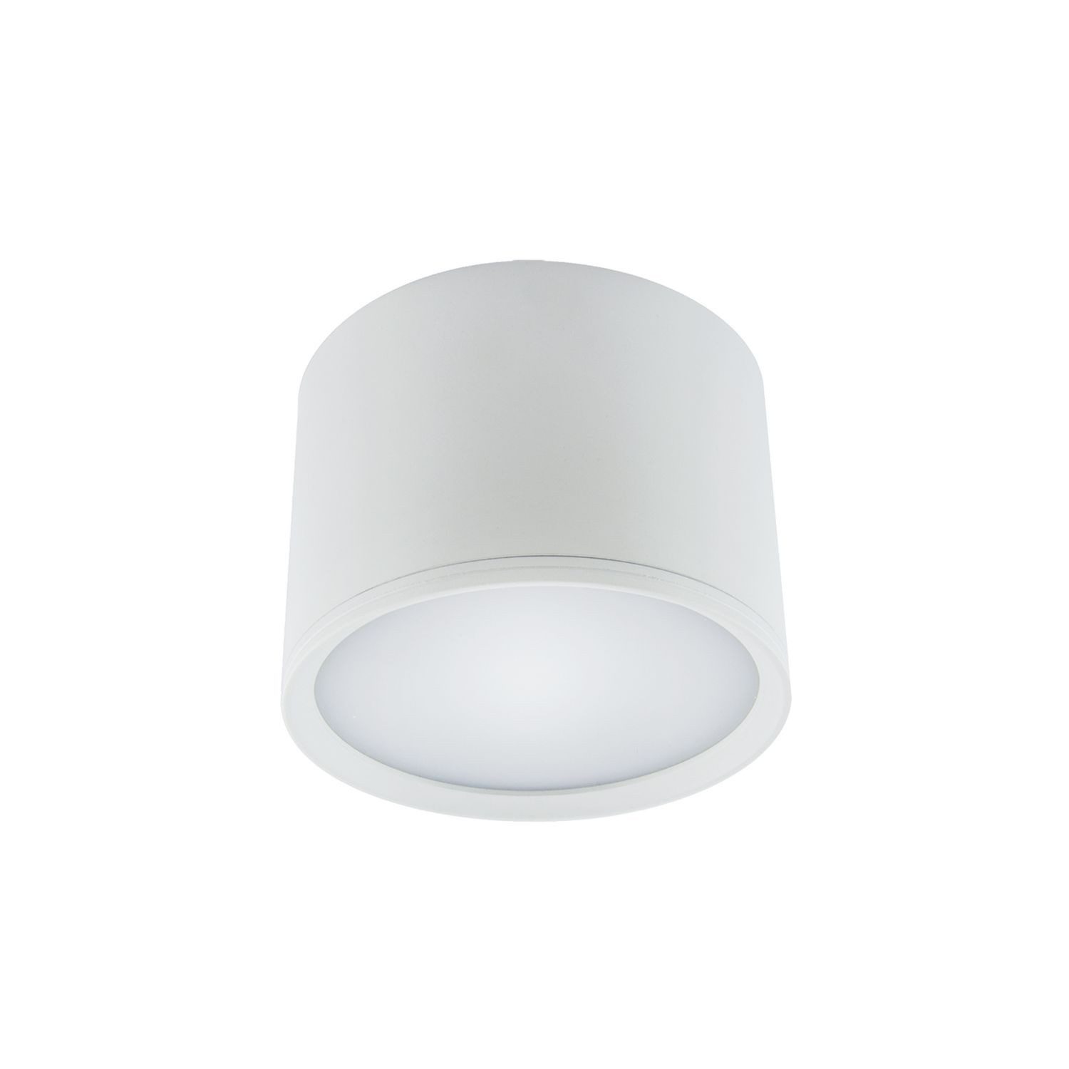 Licht-Erlebnisse Deckenleuchte BAILEY, LED, Neutralweiß, LED D: 10 cm Weiß Wohnzimmer 4100 K 580 lm Aluminium