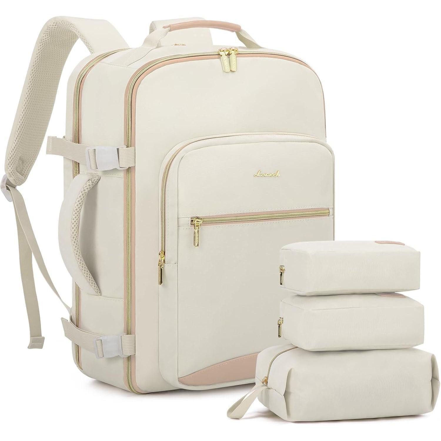 LuxusKollektion Kofferrucksack Handgepäck Rucksack 40L Flugzeug Damen Reiserucksack Wasserdicht 17