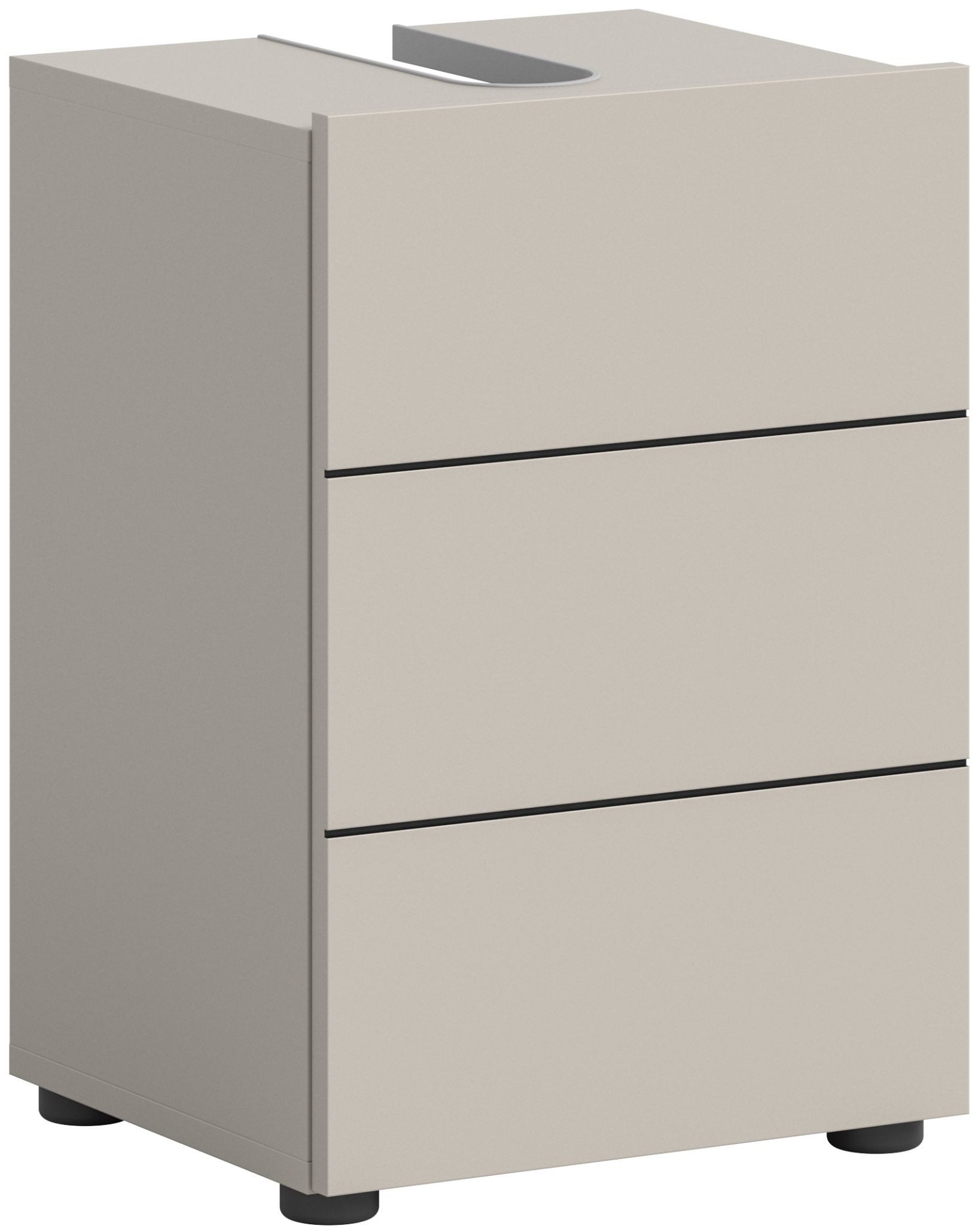 xonox.home Waschbeckenschrank Vira in Kaschmir Nachbildung und schwarz B/H/ günstig online kaufen