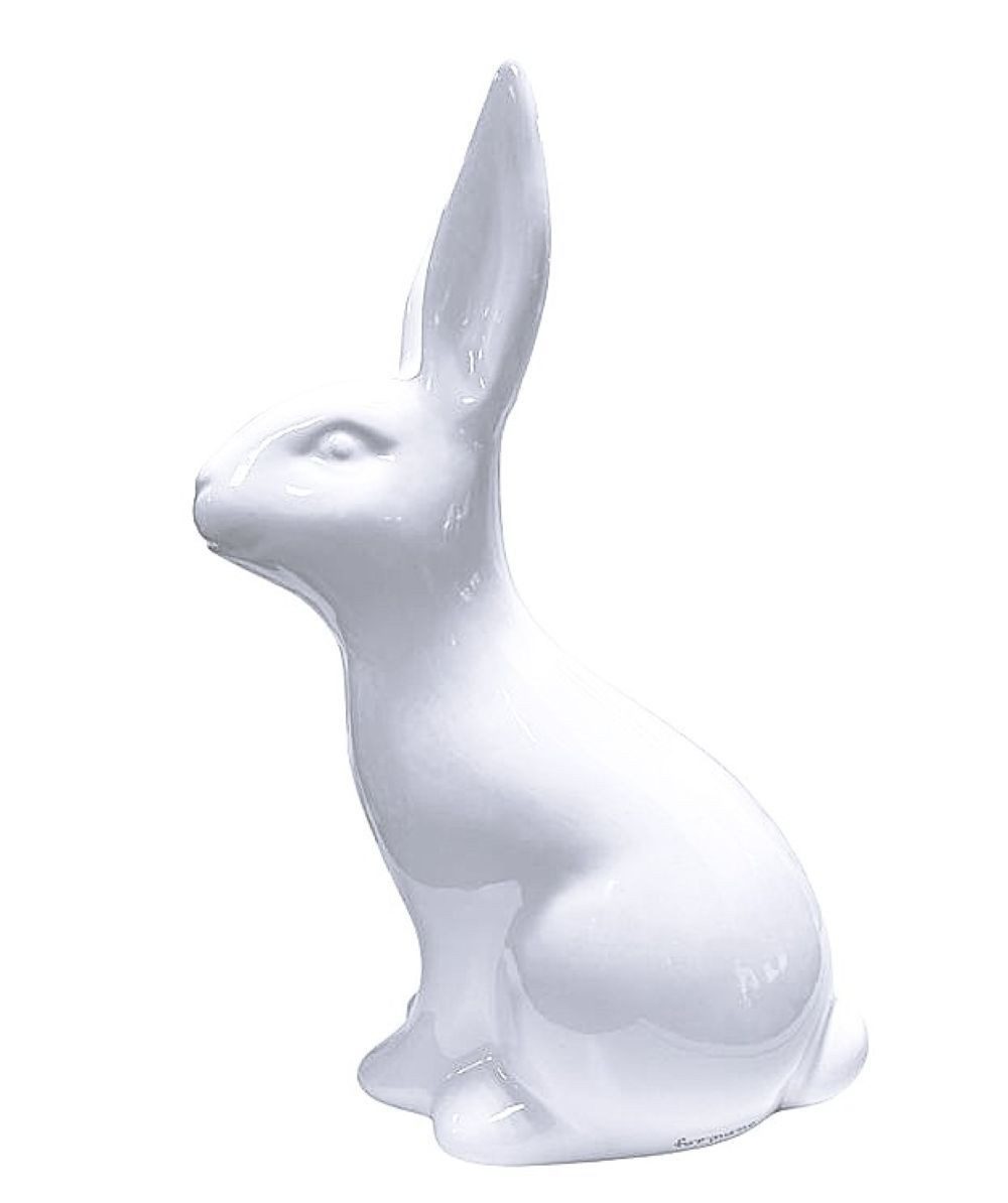 formano Osterhase Osterfigur Hase KLASSIK sitzend, weiß, 32 oder 25 cm, glänzend glatte Optik