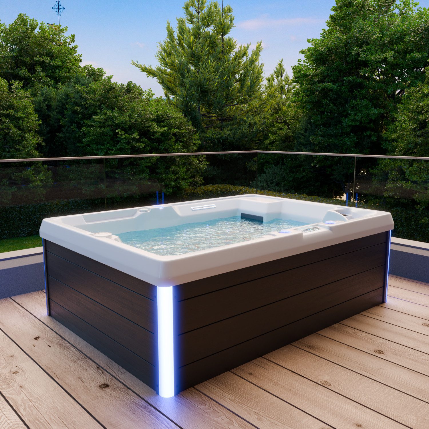 TroniTechnik Whirlpool Outdoor Whirlpool ELBA weiß, günstig online kaufen