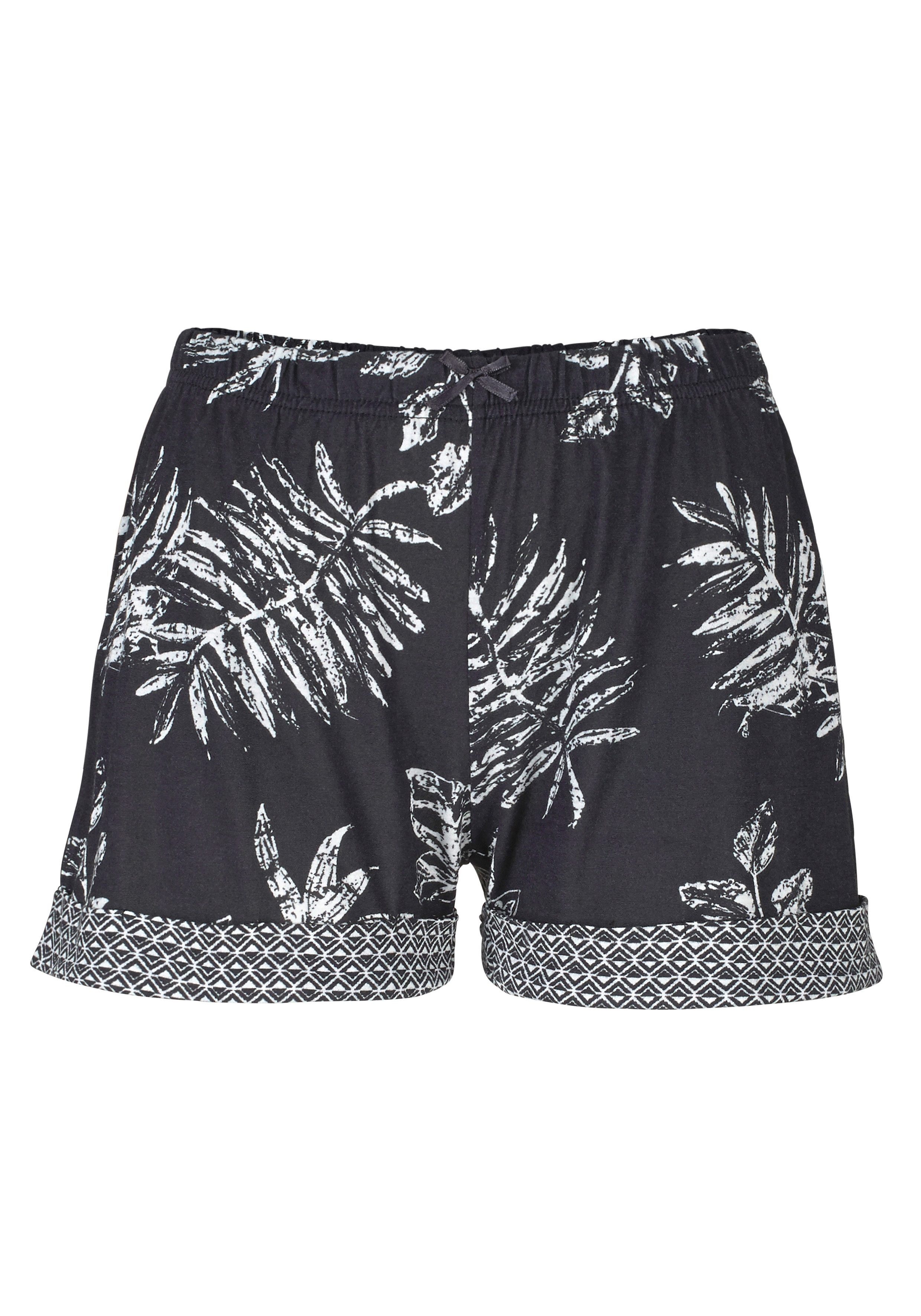 LASCANA Shorty (Set, 2 tlg) im Schwarz-Weiß-Design