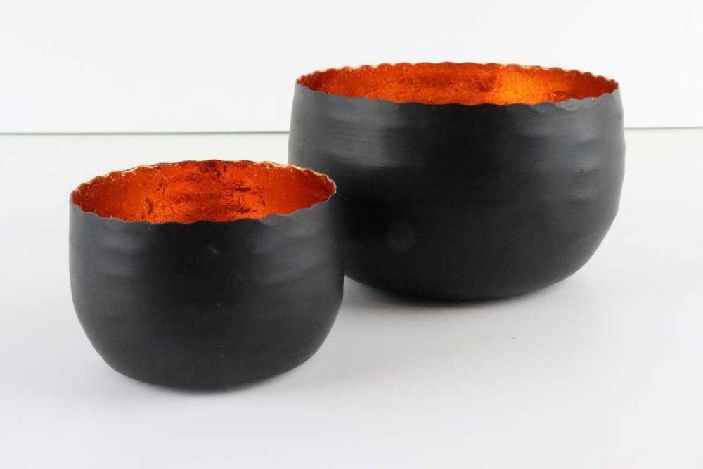 Hirsch Terracotta Teelichthalter Teelichthalter aus Metall stabil und stimmungsvoll (2er Set, 2er-Set), handgefertigt orange