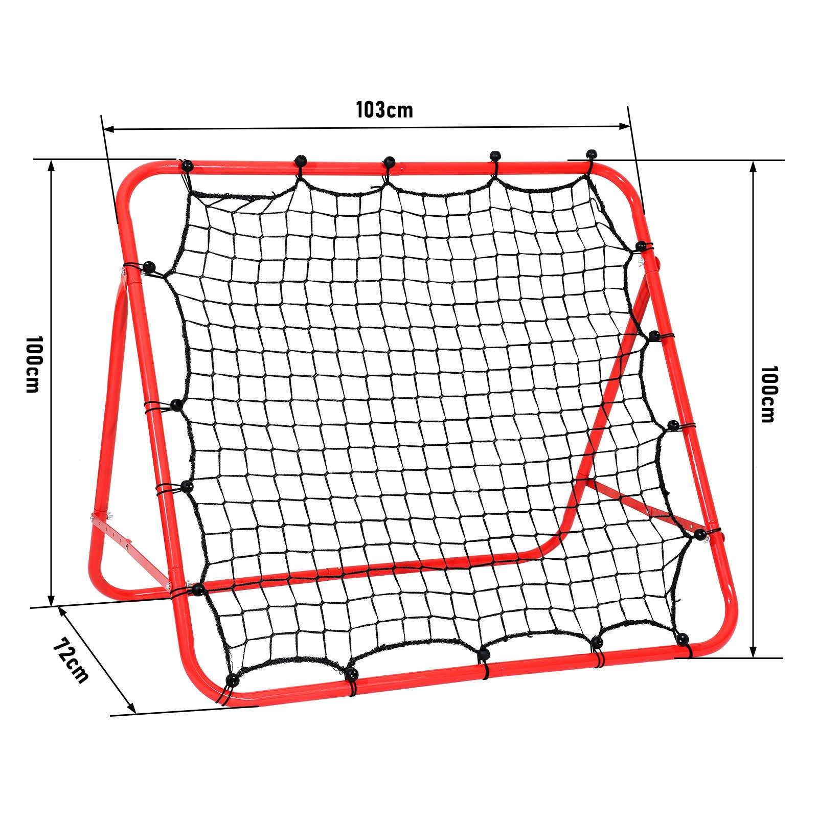 Clanmacy Rebounder Fußball Rebounder Kickback Trainingshilfe Rückprallwand Verstellbar