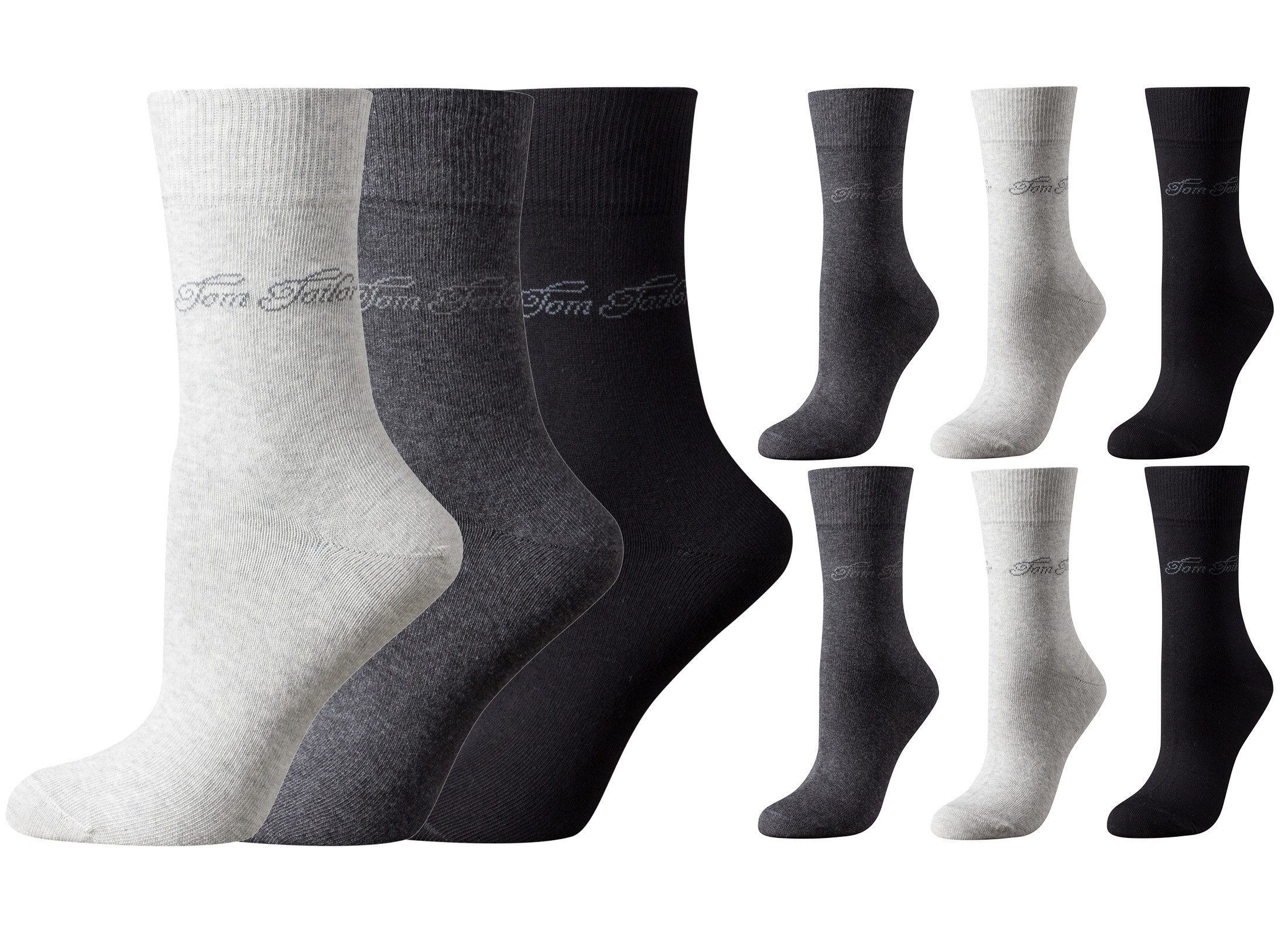 TOM TAILOR Носки TOM TAILOR Damen Носки Basic 6er Pack mehrfarbig TOM TAILOR Damen Носки Basic 6er Pack mehrfarbig