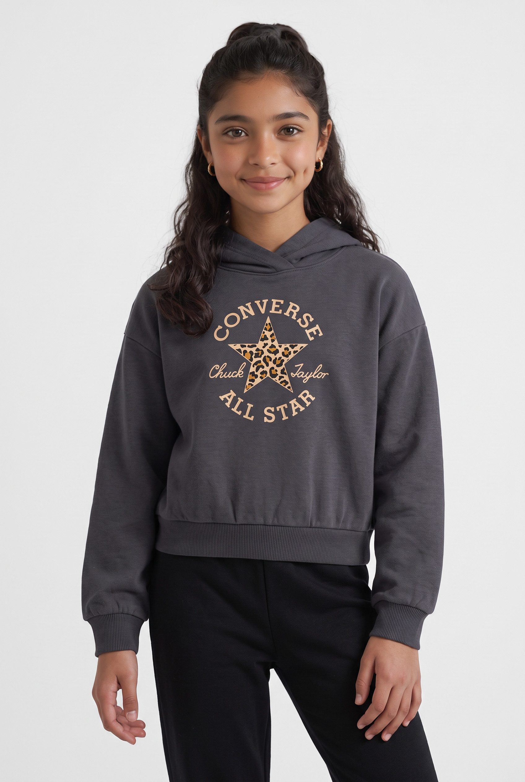 Converse Kapuzensweatshirt CNVG RELAXED GRAPHIC HOODIE für Kinder, mit Kapuze, aus Baumwolle und Polyester