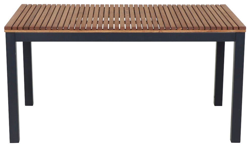 Siena Garden Gartentisch Bozen (1-St), BxTxH: 90x160x76 cm, Alu graphit, Robinieholz, geölt