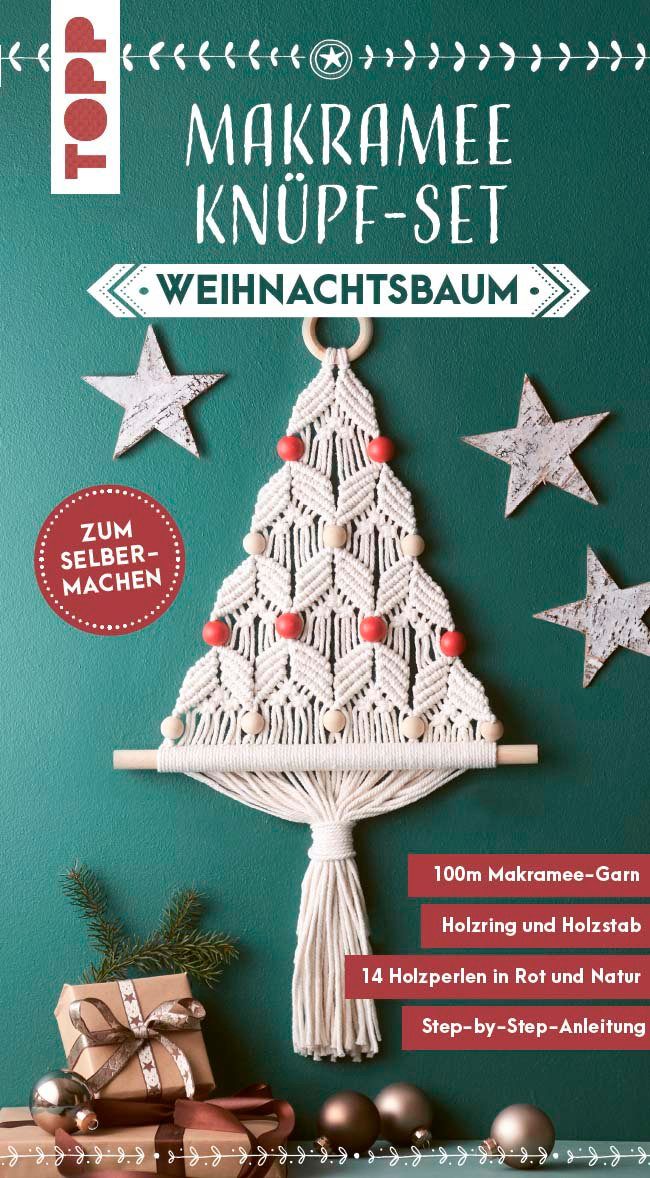 Topp Kreativset Makramee Knüpf-Set Weihnchtsbaum, Inkl. Anleitung