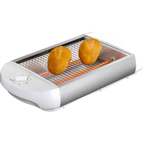 EPIQ Toaster 80001212 Flach-Toaster Brötchen-Röster, Weiß, 600 W