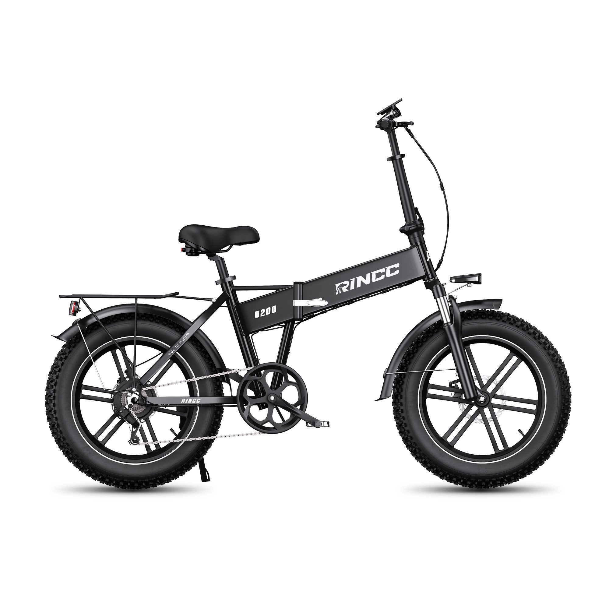 Rincc E-Bike 20" 48V 15Ah bis 100 km, 65 Nm, 20x4" Fat Tires, faltbar, 15 Wh