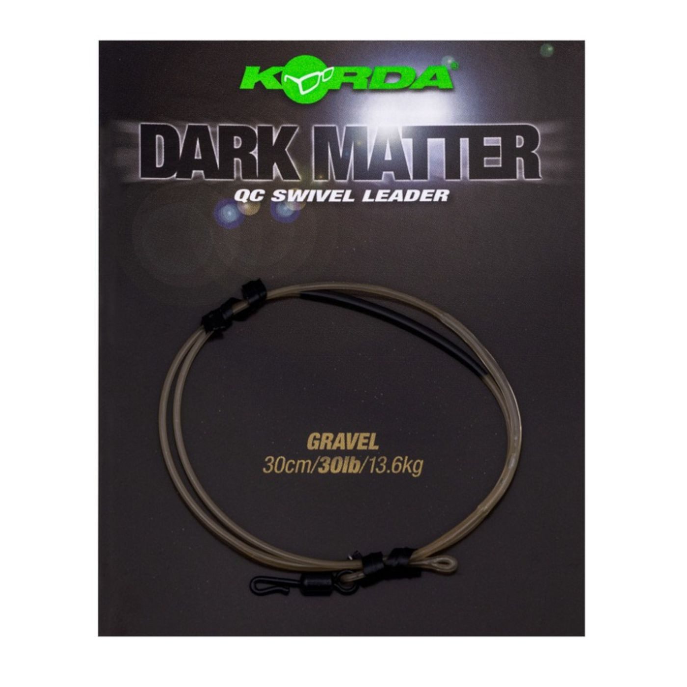 Vorfachschnur Korda Dark Matter Leader QC Swivel 30lb 30cm - Karpfenvorfach