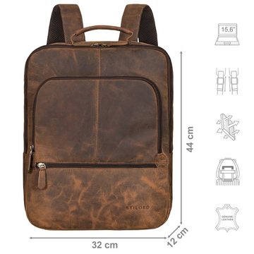STILORD Notebookrucksack "Forest" Laptop Rucksack 15.6 Zoll Leder für Herren und Damen