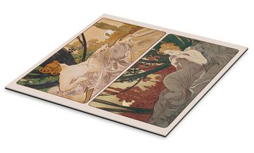 Posterlounge XXL-Wandbild Alfons Mucha, Morgen- und Abenddämmerung, Schlafzimmer Malerei