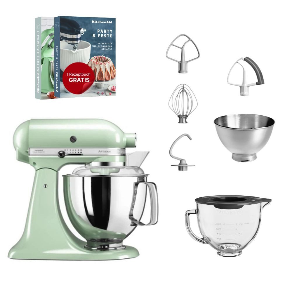 KitchenAid Küchenmaschine KitchenAid 4,8 L 5KSM175 Artisan Glasset mit Glasschüssel