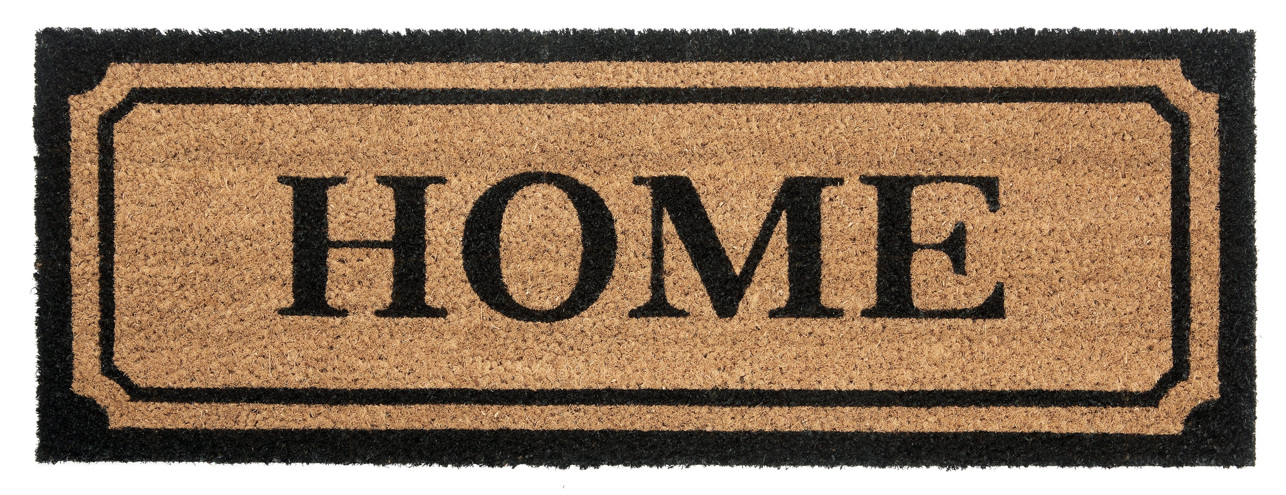 HANSE Home Fußmatte Mix Mats Kokos Wide Home Border, Türmatte, rechteckig, Höhe: 15 mm, Kokos, Schmutzfangmatte, Outdoor, Rutschfest, Innen, Kokosmatte, Flur