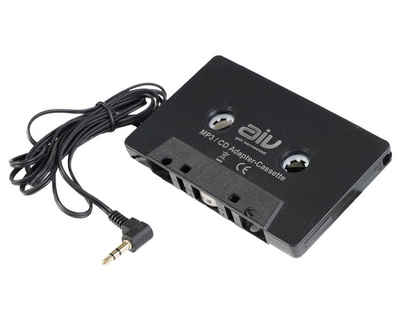 AIV »Adapter-Kasette für Auto-Radio AUX 3,5mm« Auto-Adapter 3,5-mm-Klinke, Kasetten-Adapter Tape universal passend für Handy MP3 MP4 CD MD etc