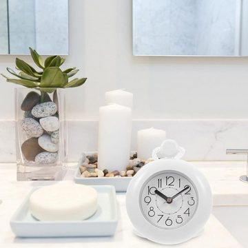 yozhiqu Wanduhr Wanduhr für das Badezimmer, wasserdichte Seiluhr Digitaluhr (weiß) (Hängend/Pendel, leicht und klar, geeignet für Büros, Bäder und Hotels)