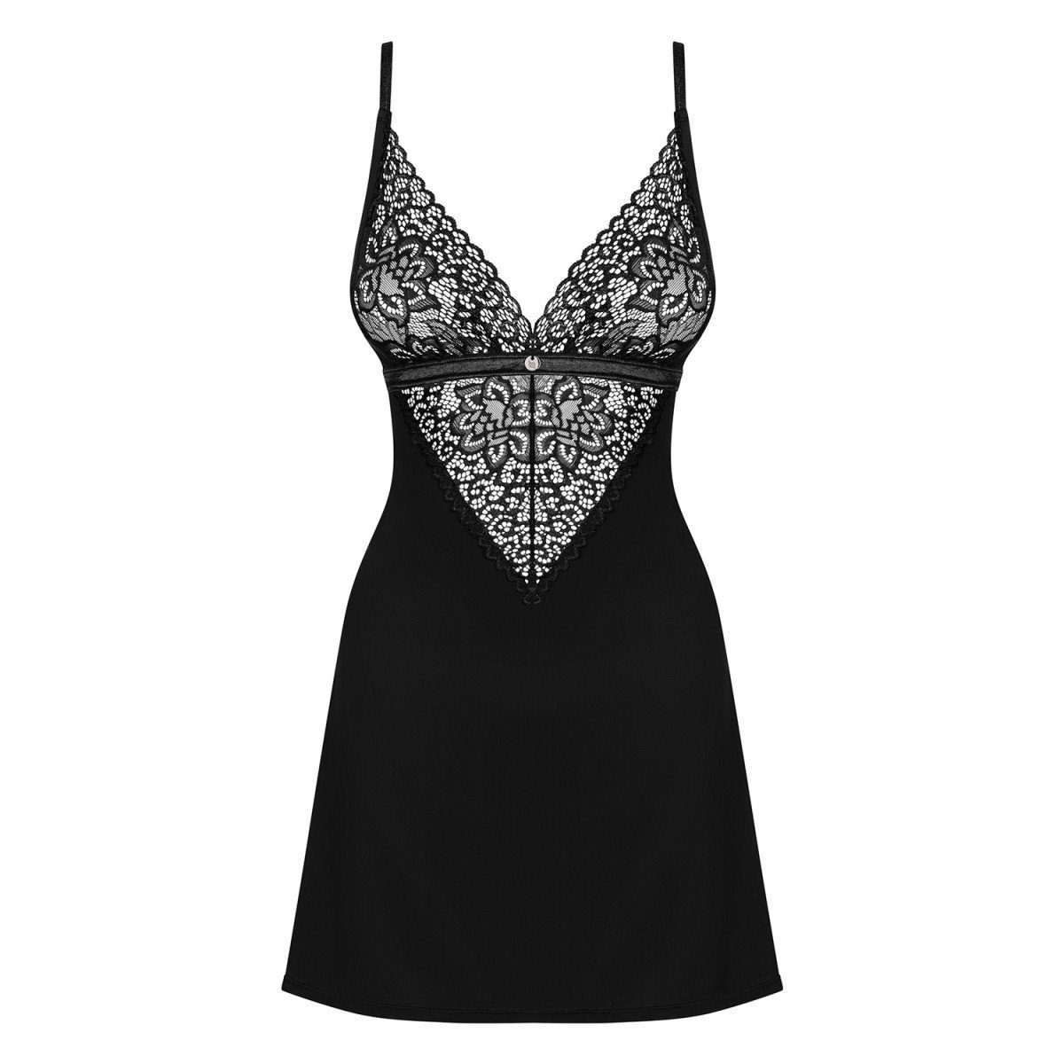 Obsessive Negligé OB Cecilla chemise & thong black - (S/M,XXL)