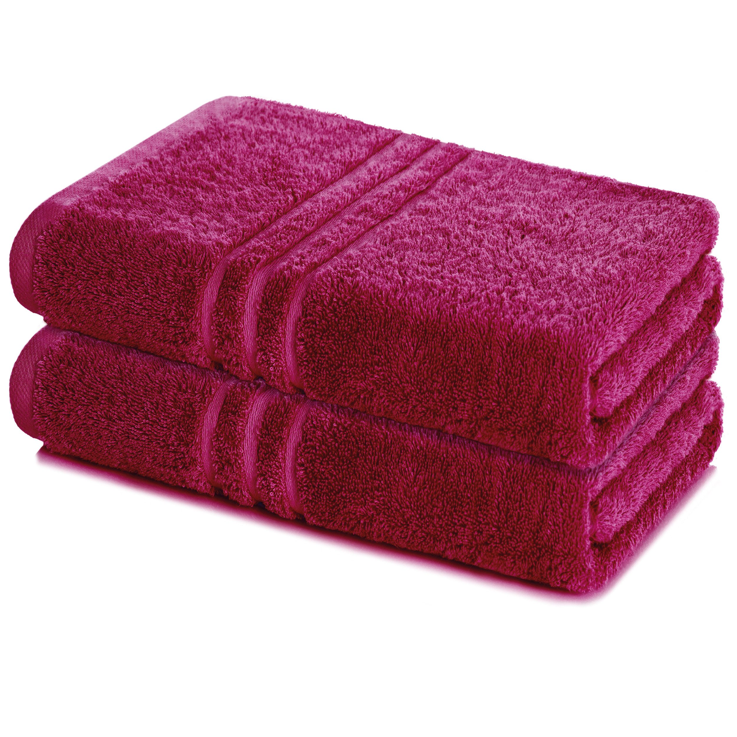 Lavea Badetuch Elena 2er Set Badetücher 100x150 cm, Duschtuch, 500 g/m² Frottier, weich & saugstark, pflegeleicht