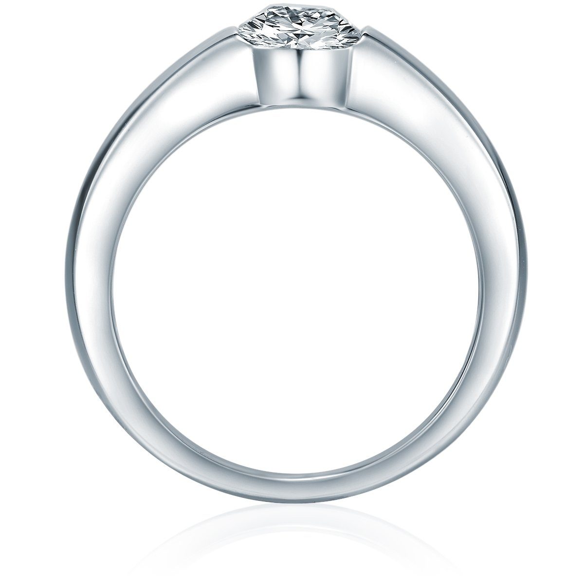 Trilani Fingerring silber, verziert mit Kristallen von Swarovski®