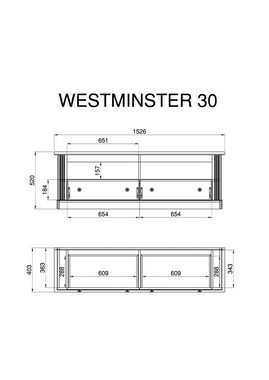 Home affaire Wohnwand Westminster, (Set, 3-St), im romantischen Landhausstil, exclusiv by Otto