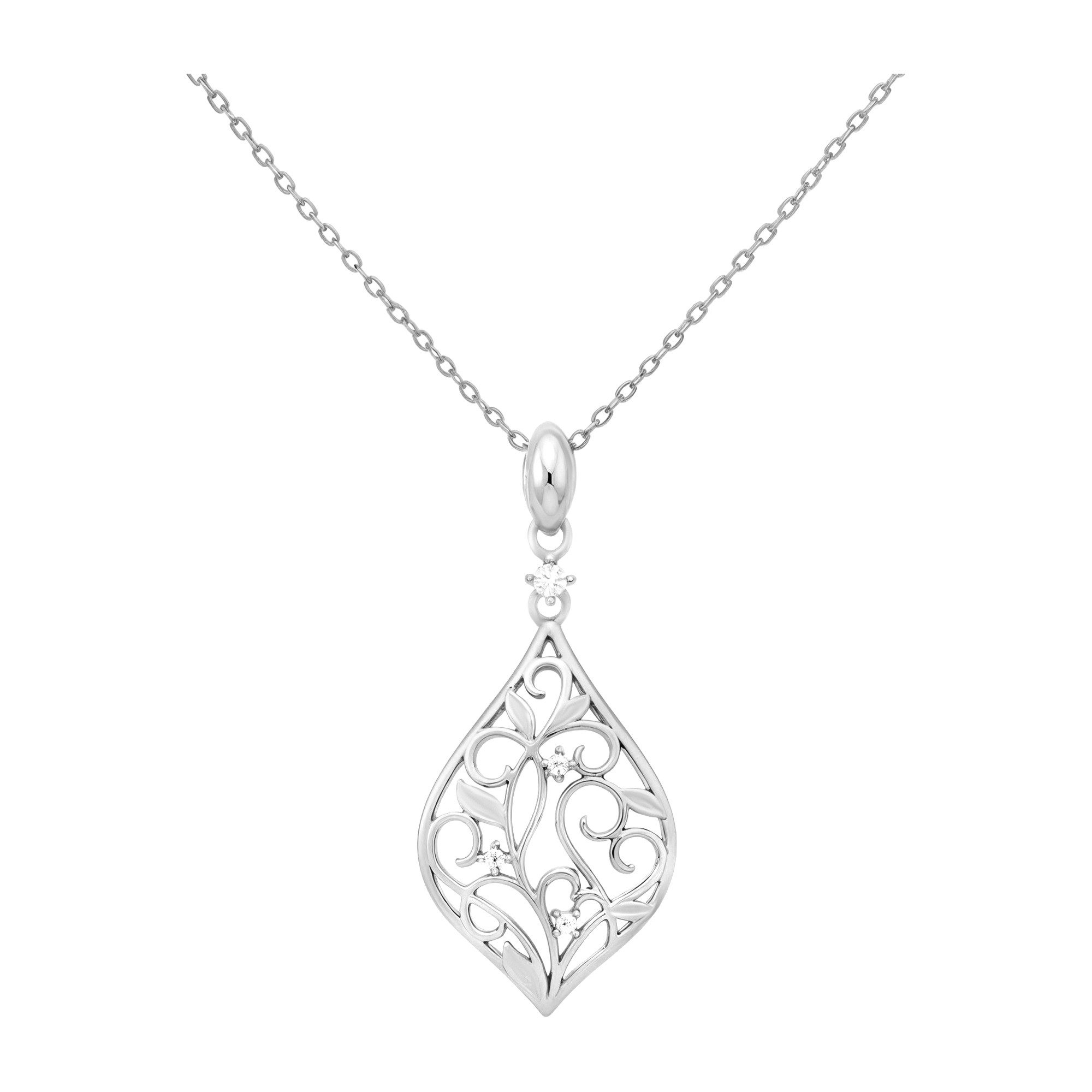 Sofia Milani Kette mit Anhänger Blatt Blume, 925 Silber Damen Schmuck - N06 günstig online kaufen