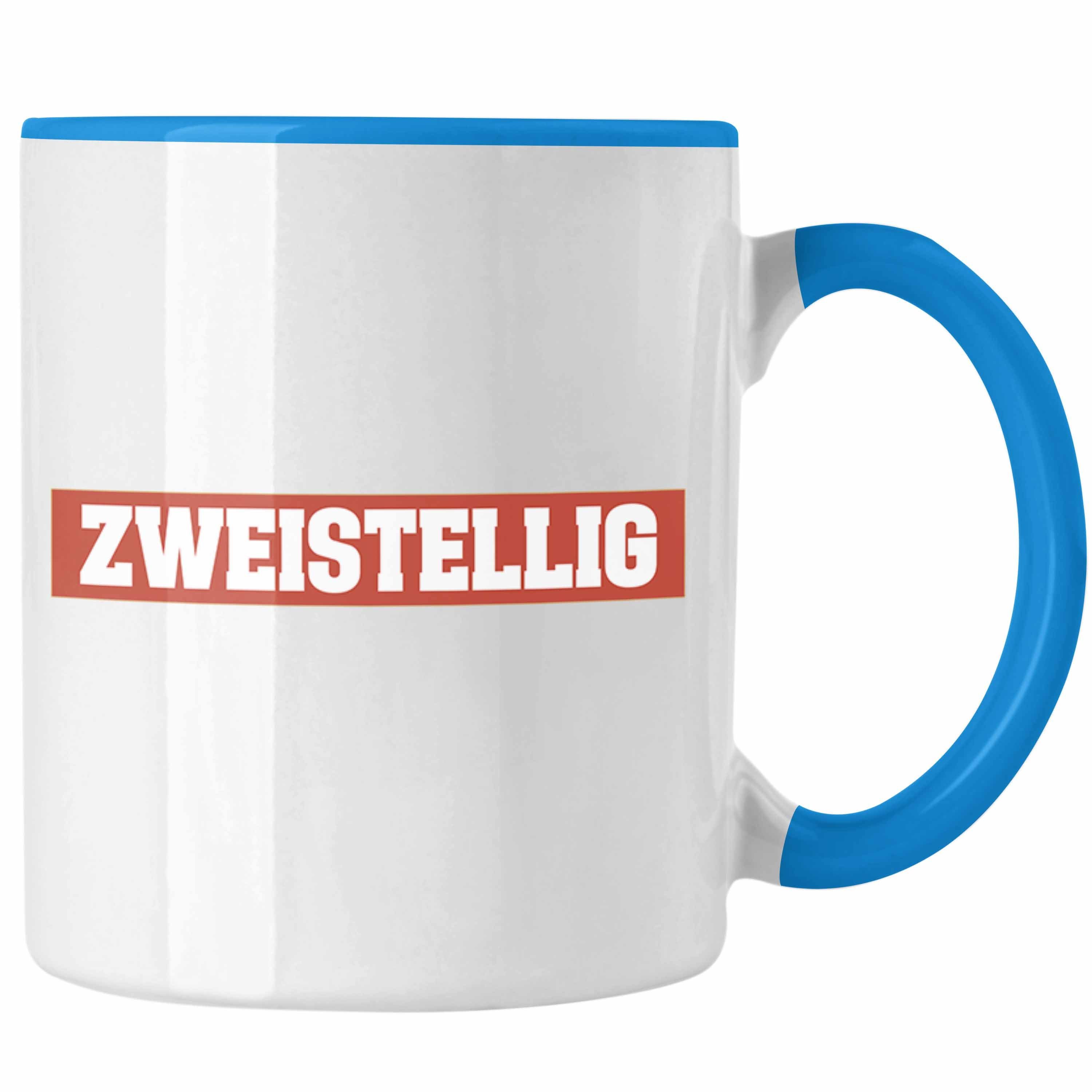 Trendation Tasse Trendation - 10 Geburtstag Junge Mädchen Geschenke Tasse 10er Geburtstag 10 Jahre Alt Geschenkidee Lustig Blau