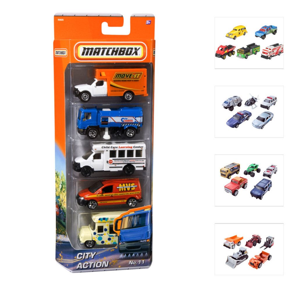Mattel GmbH Spielzeug-Traktor Matchbox - Geschenkset - 5er Set - 1 Stück günstig online kaufen