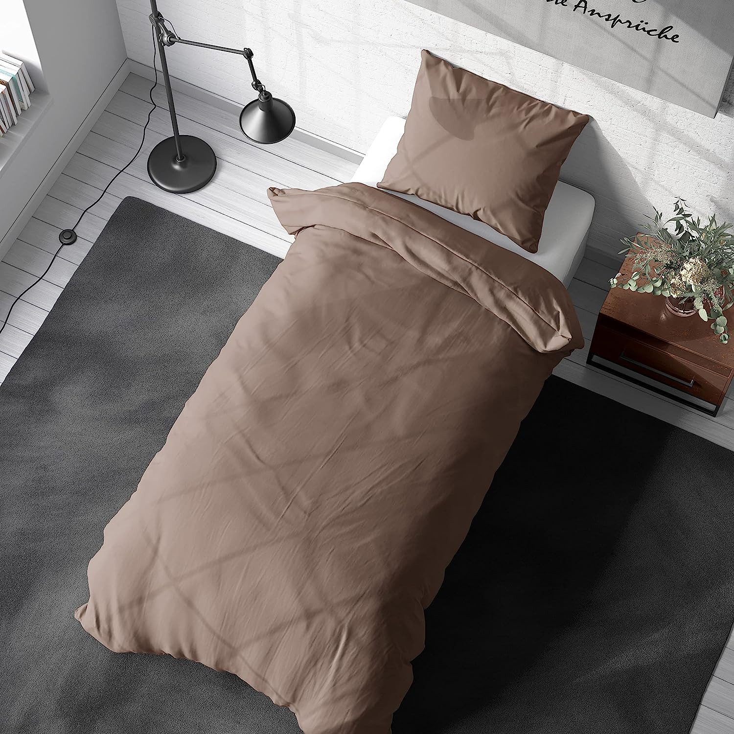 Visaggio Bettwäsche Mikrofaser Uni 135x200 155x220 200x200 Einfarbig Allerg günstig online kaufen