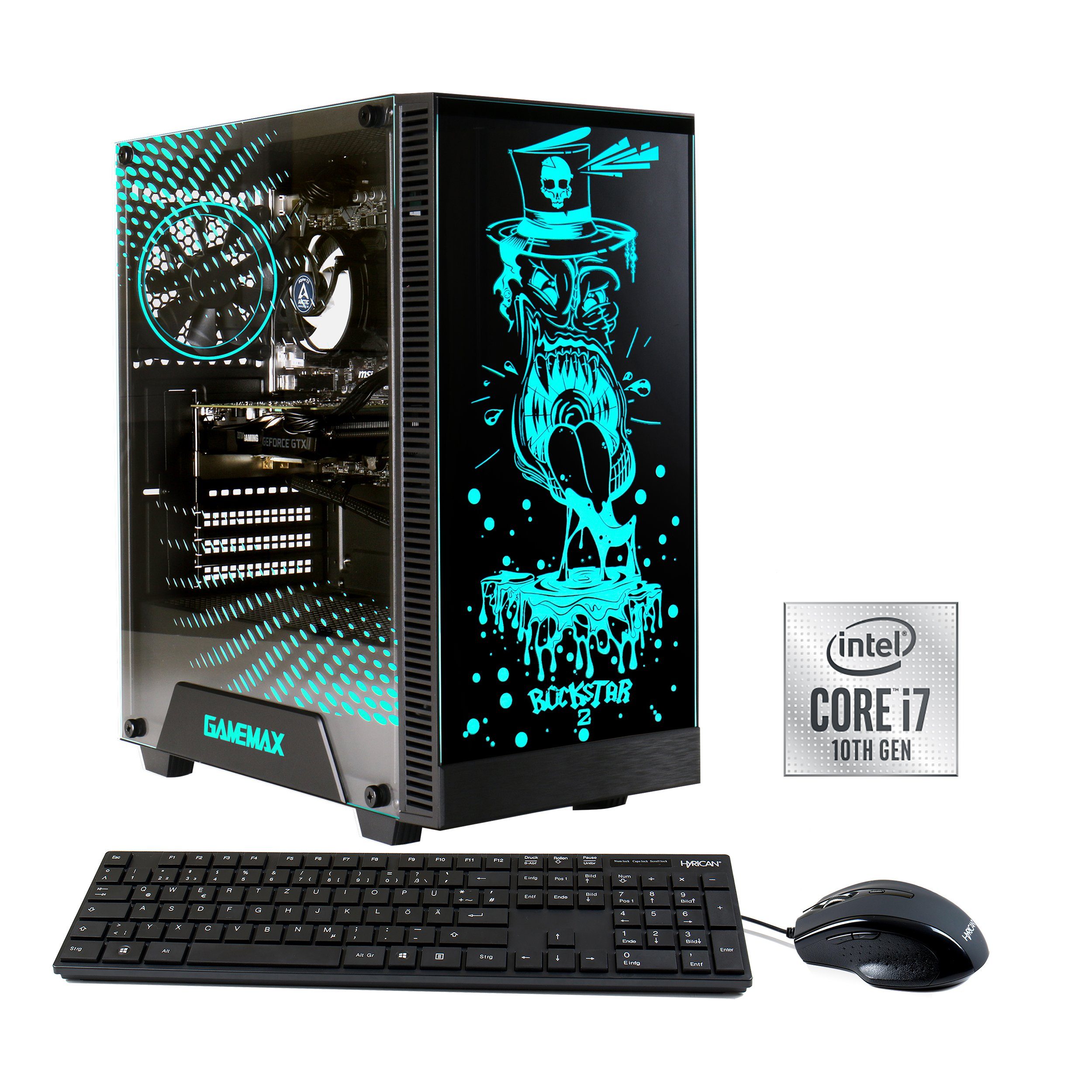 Hyrican Rockstar 6740 Gaming-PC (Intel Core i7 10700F, GeForce RTX 3070 Ti, 16 GB RAM, 960 GB SSD, Luftkühlung, Windows 11)