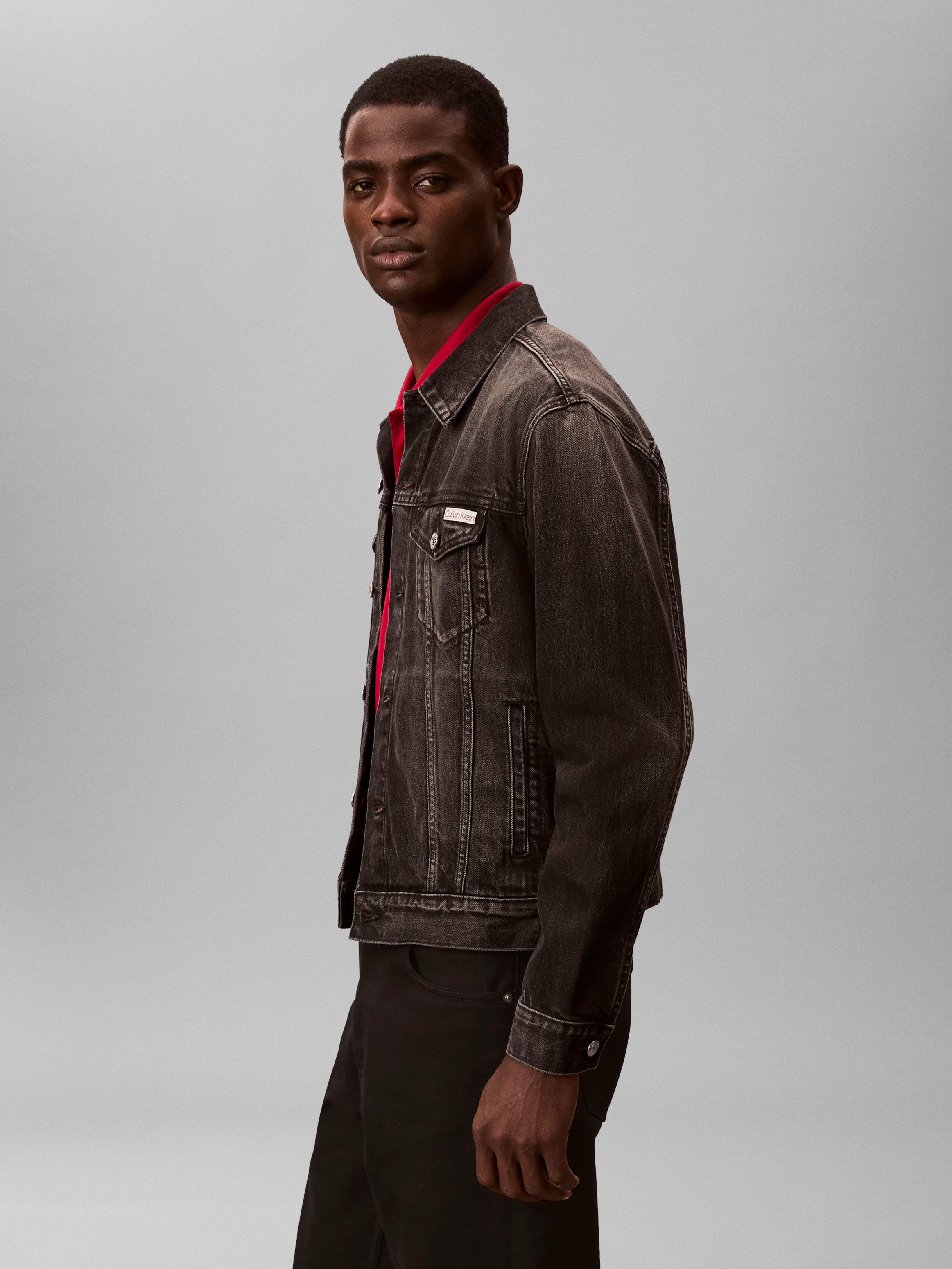 Calvin Klein Jeans Jeansjacke Regular fit mit Rundhalsausschnitt