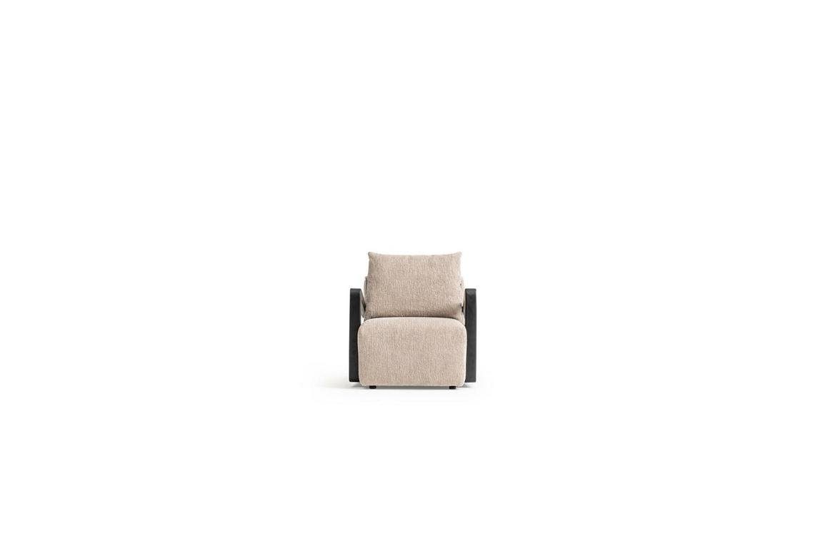 JVmoebel Wohnzimmer-Set Moderne Sofagarnitur L-Form Sessel L-Form Eck 2x Sessel), + Made (Nur mit Europe Graue Ecksofa Couch in Couch