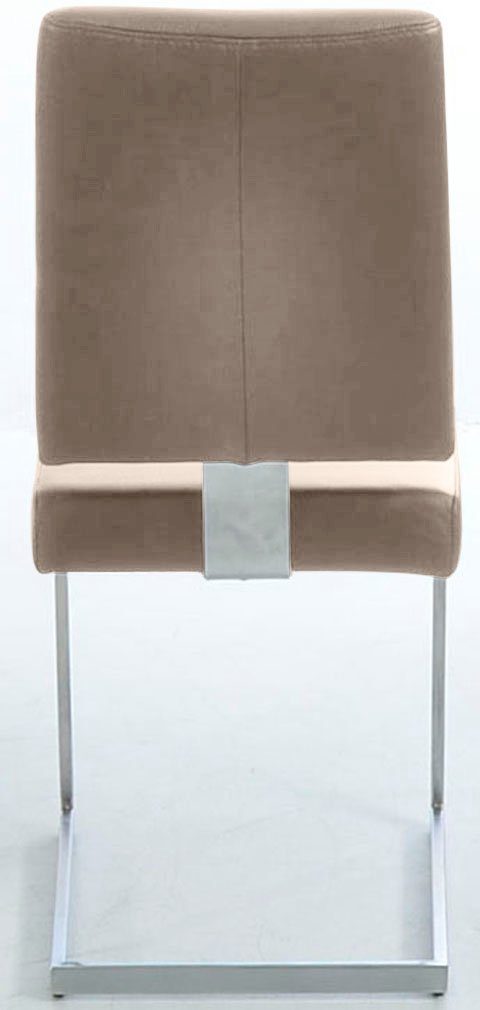 K+W Komfort & Wohnen Freischwinger, stabiles Hochkantgestell, in Leder oder Microfaser