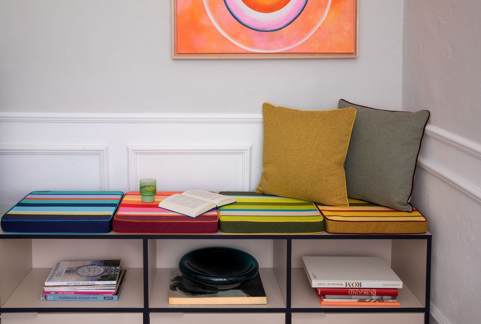 Remember Sitzkissen, Remember Sitzkissen mit Streifenoptik Capri