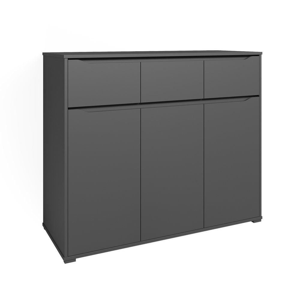 Kommode Ruben, Anthrazit, 120 x 101.6 cm