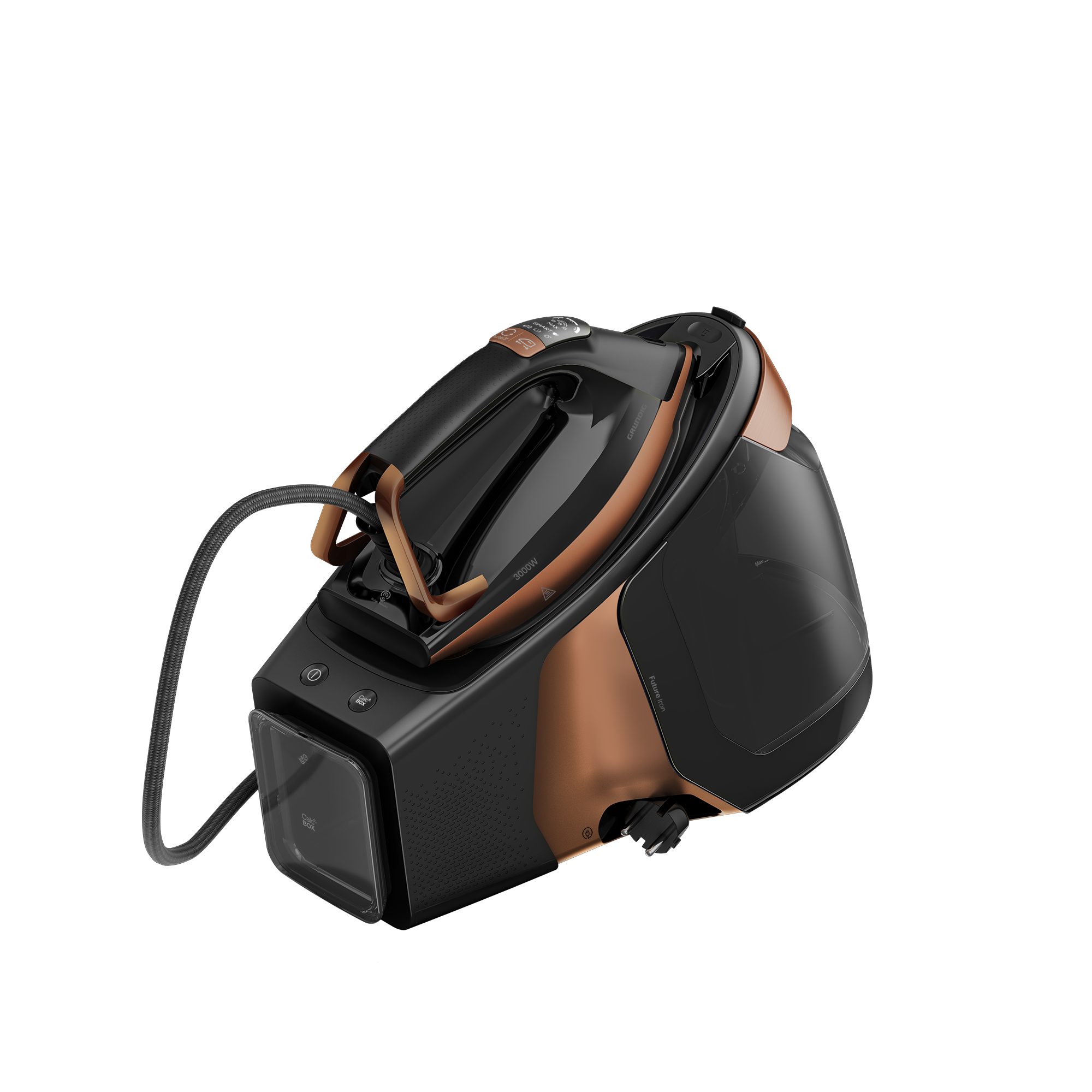 Grundig Dampfbügelstation SIS 9180, 8 Bar Dampfdruck, 1800 ml Wassertank, 1,8 Liter abnehmbarer Wassertank, Automatische Entkalkung