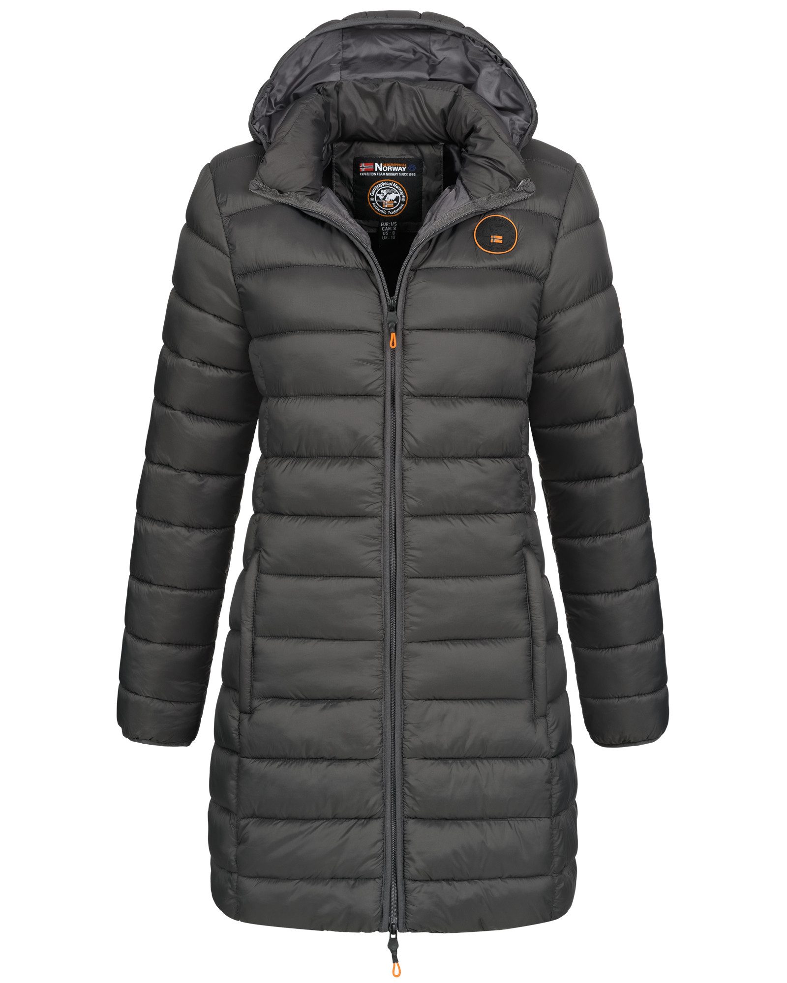 Geographical Norway Steppmantel Winterjacke Damen Steppjacke Parka Lange Steppmantel Wintermantel