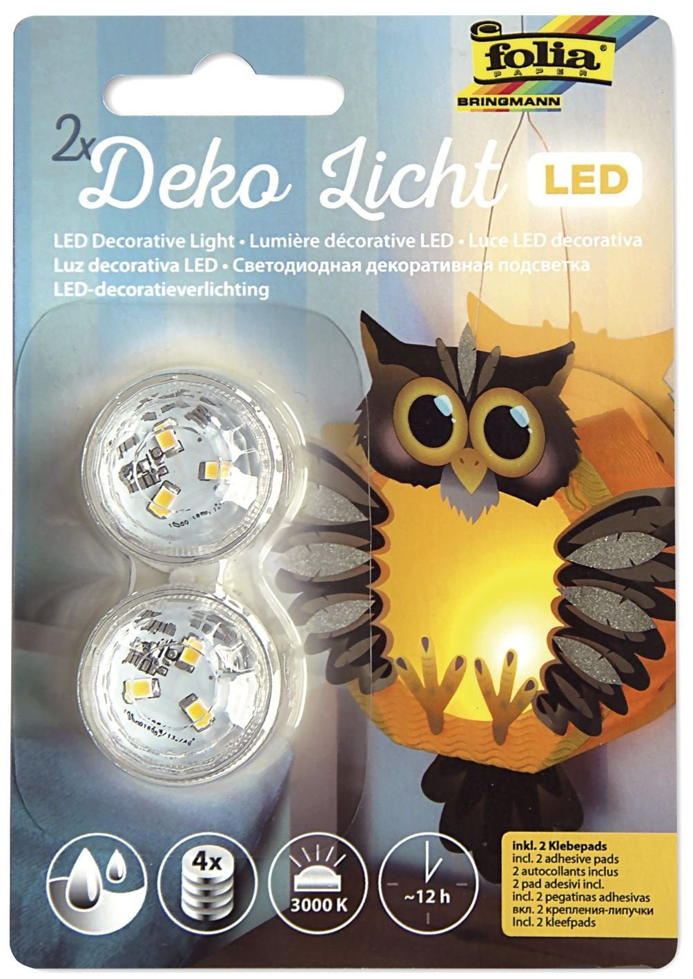 Teelicht Folia 982 Teelicht LED 2 Stück wasserdicht inkl. 4 Batterien