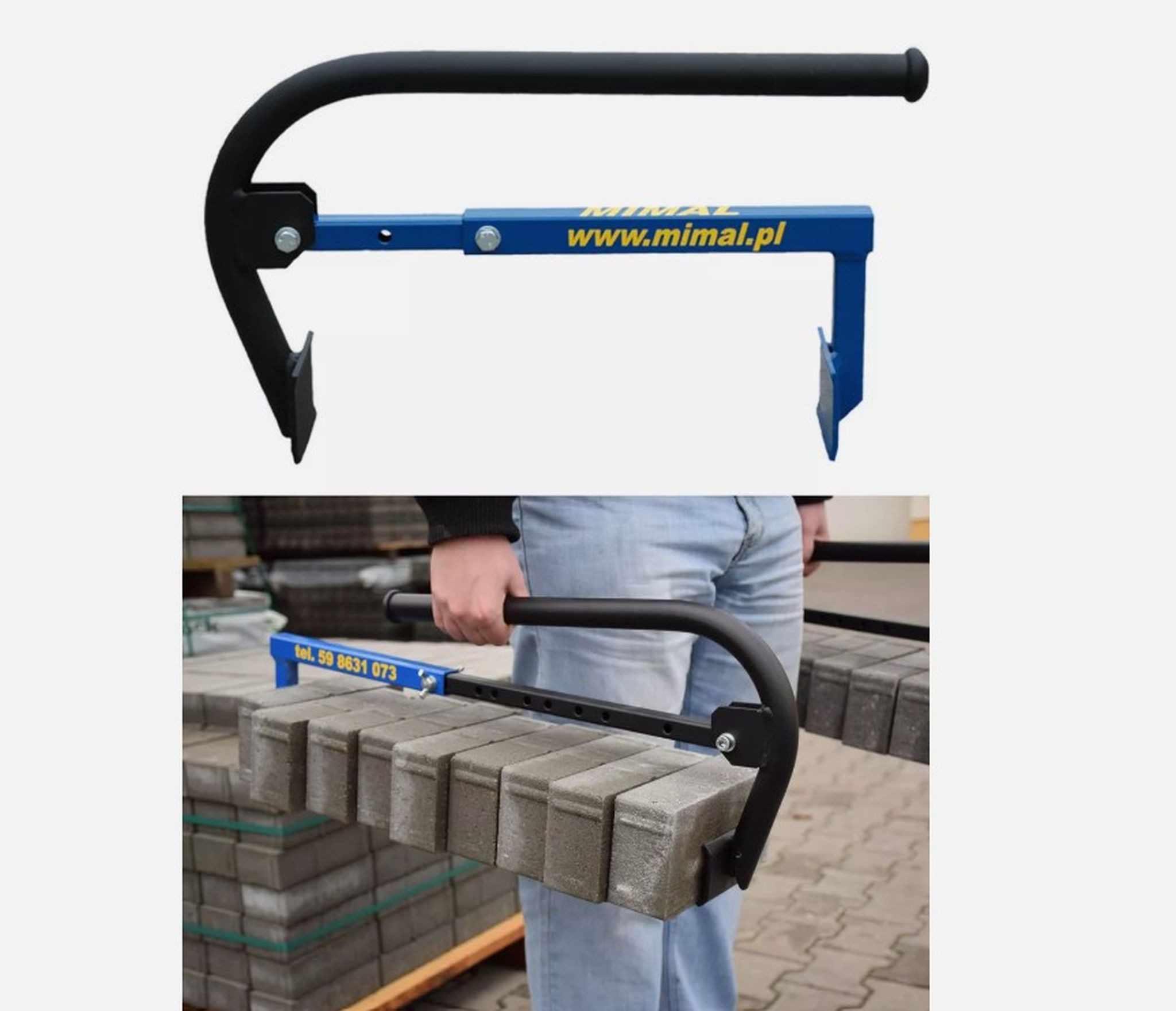 Materialheber Steinträger Steingreifer Ziegelzange Greifzange Pflasterer 275-500mm