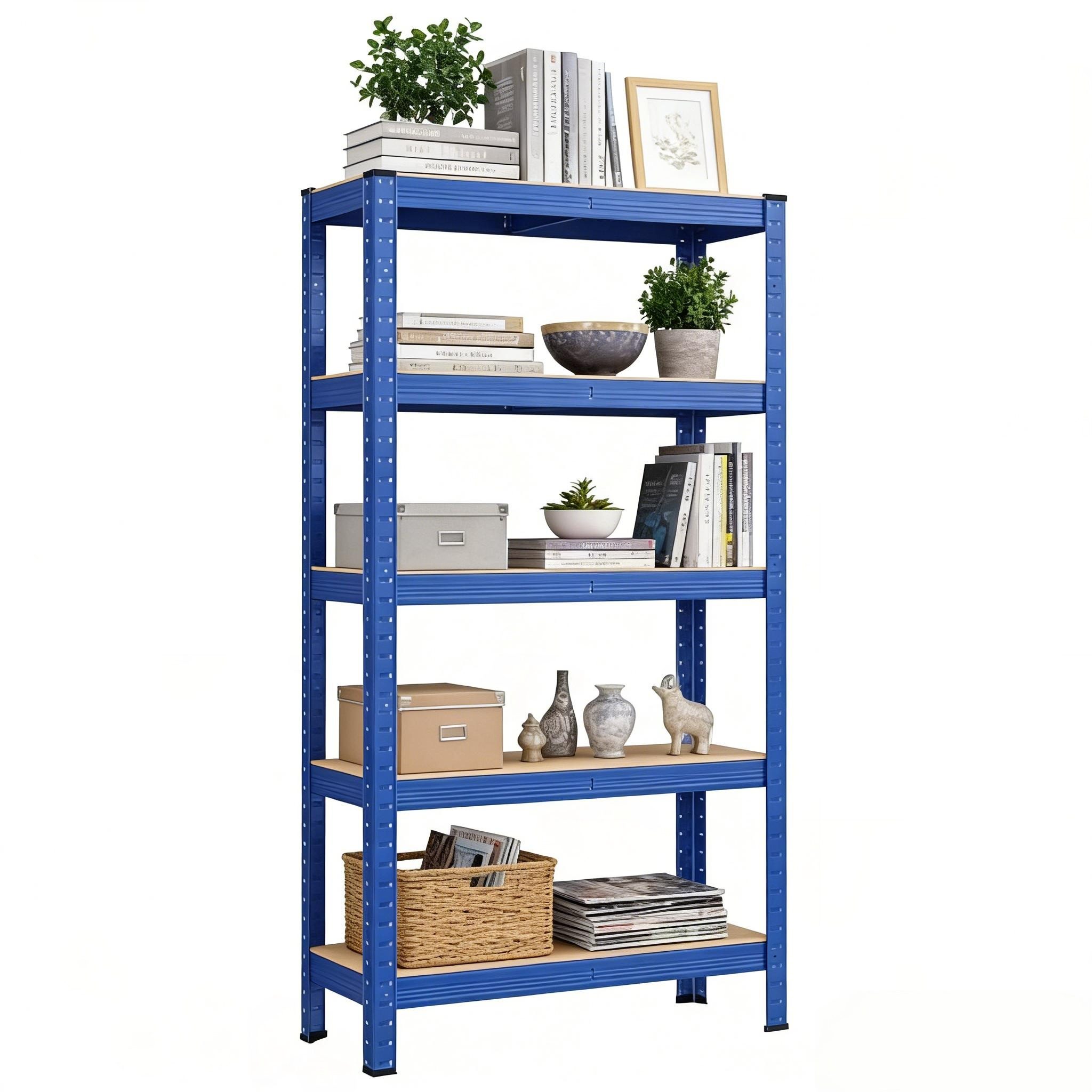 SONGMICS Standregal Schwerlastregale, 1-tlg., 180 x 90 x 40 cm, bis 875 kg belastbar, 5 verstellbare Ablagen