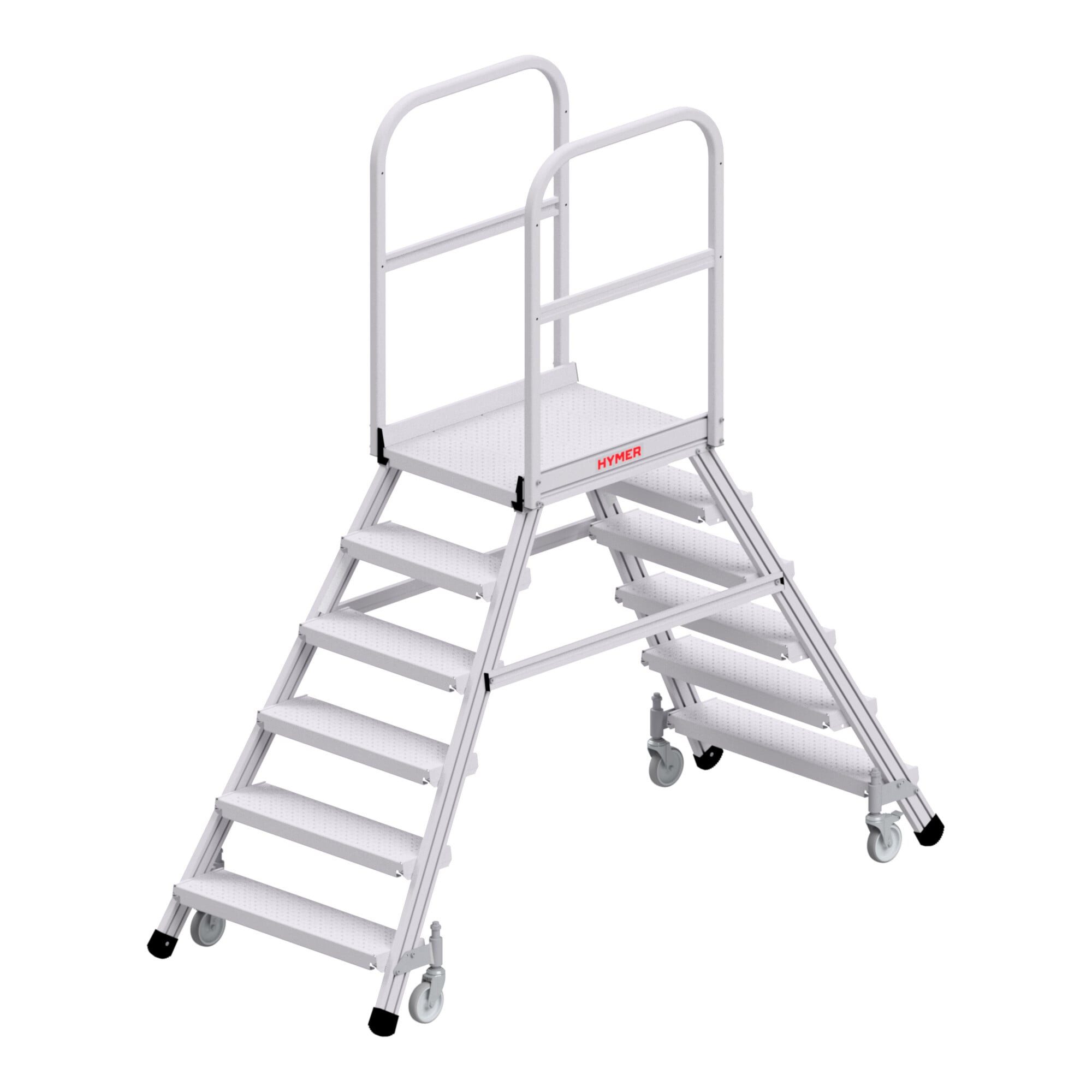Hymer Treppenstufe Hymer Podesttreppe R13 fahrbar, beidseitig begehbar, 2x6 Stufen, Stand