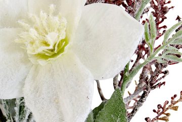 Winterliche Kunstpflanze Weihnachtsdeko Zweig, Guido Maria Kretschmer Home&Living, Höhe 45 cm, 3er-Set: Christrosen-, Kiefern- und Beerenzweig