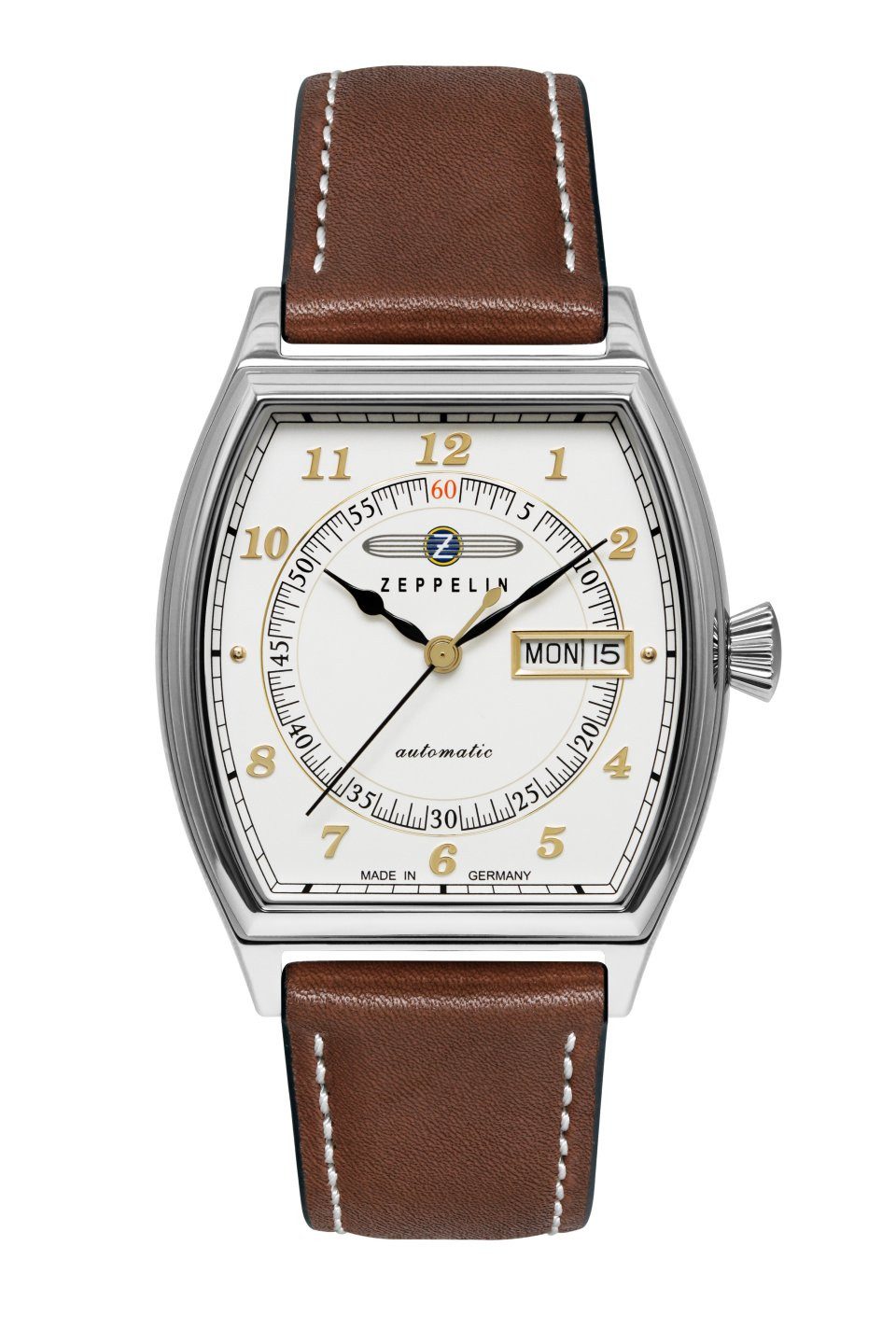 ZEPPELIN Automatikuhr Metropolis 8360-1, Armbanduhr, Herrenuhr, Made in Germany, Mechanische Uhr, Lederarmband
